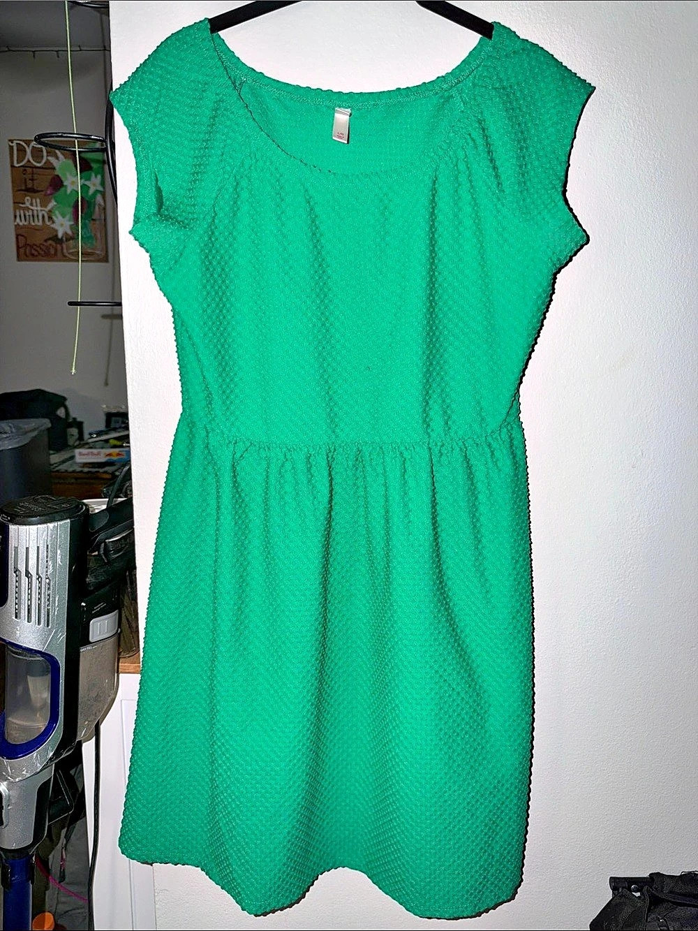 Xhilaration Textured Green Mini Dress